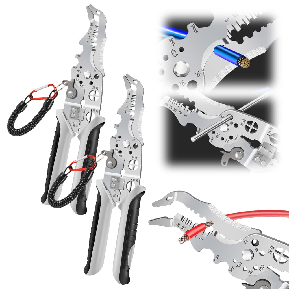See full amazon price history chart for 2024 New Upgrade Multifunctional Wire Stripper Crimper Cable Cutter Pliers, Professional Wire Stripping Tool with Elbow, Electrician Pliers Tools and Cable Stripper for Cutting Stripping Shearing (1) 2024 New Upgrade Multifunctional Wire Stripper Crimper Cable Cutter Pliers, Professional Wire Stripping Tool with Elbow, Electrician Pliers Tools and Cable Stripper for Cutting Stripping Shearing (1) (B0CX17WXZD) Amazon Price History, Amazon Price Tracker