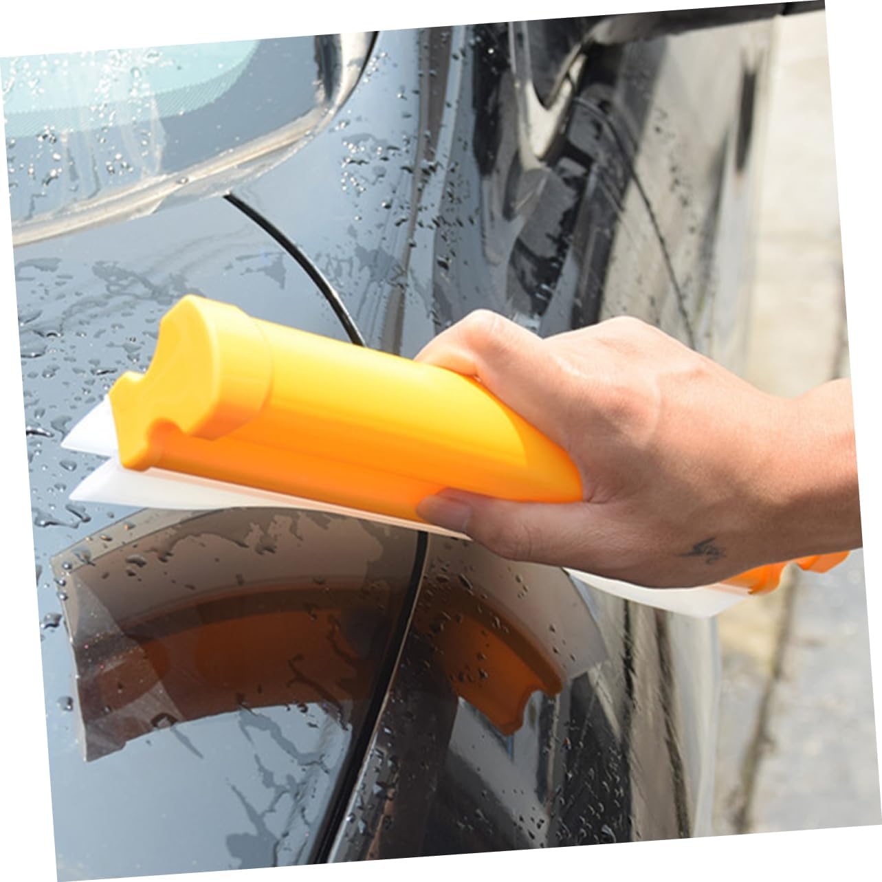 Alipis Car Squeegee for Window Cleaning Double Row Water Wiper for Efficient Car Drying Versatile Use Windshields Mirrors and Bathroom Surfaces Short