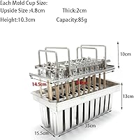 Vista 2 de Moldes de paletas de acero inoxidable, moldes de paletas de hielo, máquina de paletas con estante, molde de helado de congelación rápida, soporte