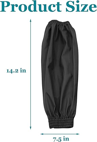 Miniatura 6 de Yzurbu 2 pares de fundas para brazos, protector de poliuretano para brazo con puños elásticos de cuatro agujas, impermeable, resistente al aceite,