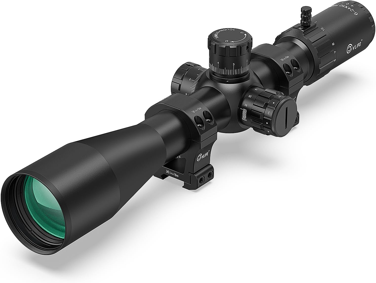 CVLIFE 6-24x50 Side Focus FFP Riflescope with Zero Stop, Illuminated Reticle Hunting Sope, 34mm Tube First Focal Plane Long Range Rifle Scope