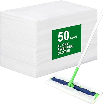 XL Dry Sweeping Cloths for Swiffer Sweeper XL Mop - 50 Count Disposable X-Large Pet Dry Mop Refill - Multi-Surface Dry Cloth Refills for Floor Cleaning Mop is not Included