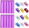 Xidmold 2 Credit Card Puller Silicone Resin Mold, 12 Assorted Color Acrylic Debit Bank Card Grabber, Card Grabber for Long Nails, Keychain Card Picker Epoxy Casting Molds, Card Clip for Long Nails