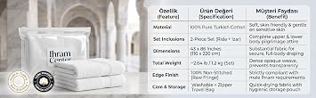 Ihram for Umrah Men, Hajj and Umrah Ihram for Men,100% Cotton Set 2-Piece, Breathable Washable Quick Drying, Soft Non-Stitched 43 x 86 Inch - 110 x 220cm Ehram Ahram