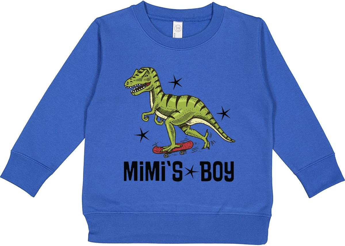 inktastic Mimi Boy Grandson Dinosaur Toddler Sweatshirt