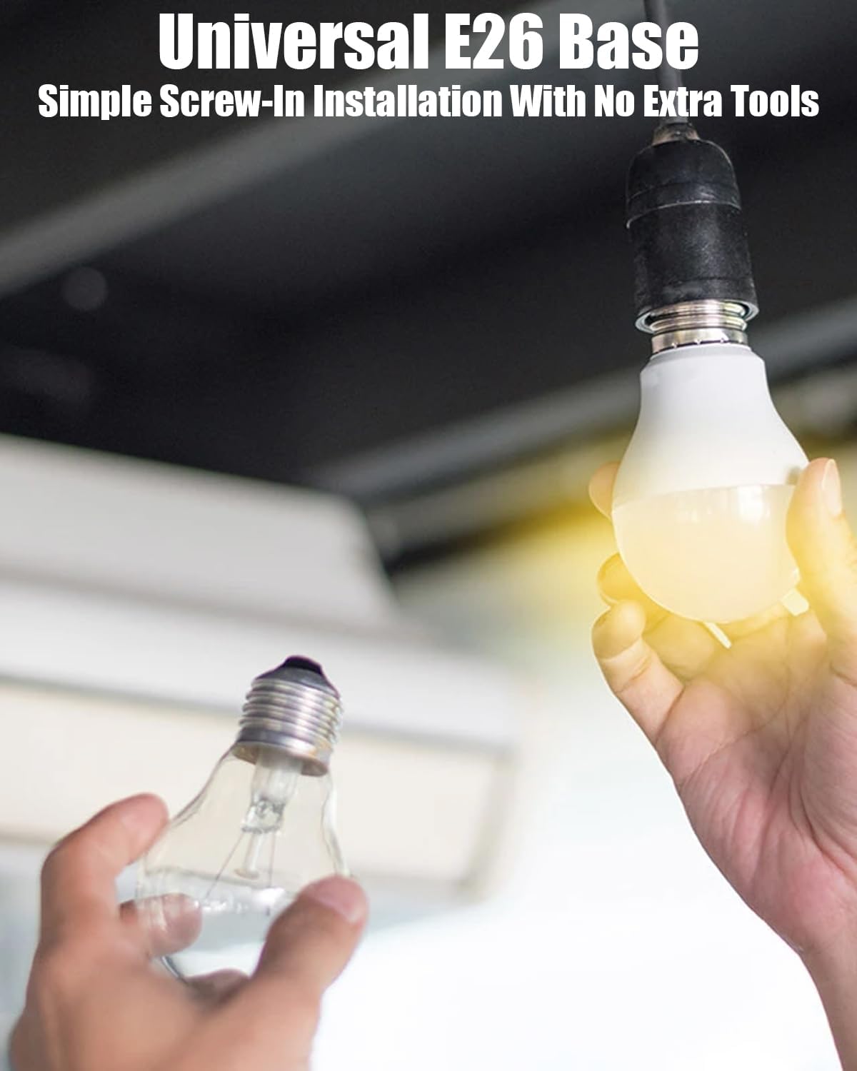 043168787963 78796 Light Bulb A19 Types 120V 43 Watt Halogen Light 60 Watt Replacement E26 Thread Replacement for Table Lamps Bulbs (6Pcs)