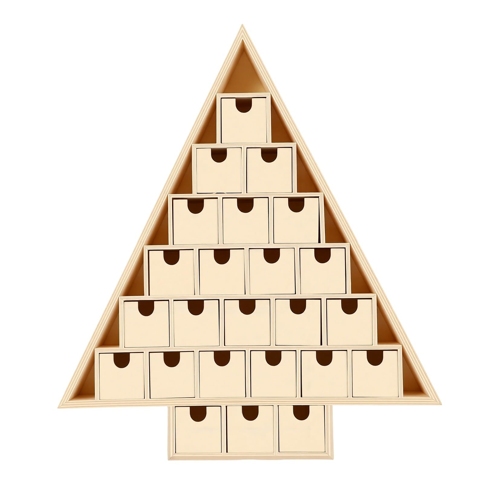 Calendario Dell'Avvento in Legno, Kit Fai da Te con 24 Cassetti