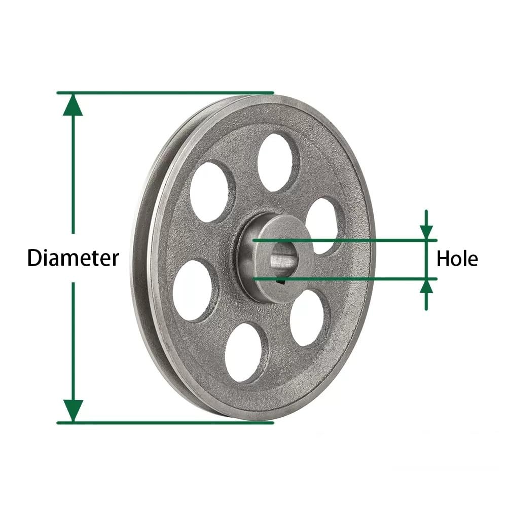 Poulie à Courroie trapézoïdale épaisse, diamètre Creux 140-200mm, poulie de Type A à Fente Unique, Roue en Fonte, Accessoires for Outils électriques, 1 pièce(24mm,140mm)