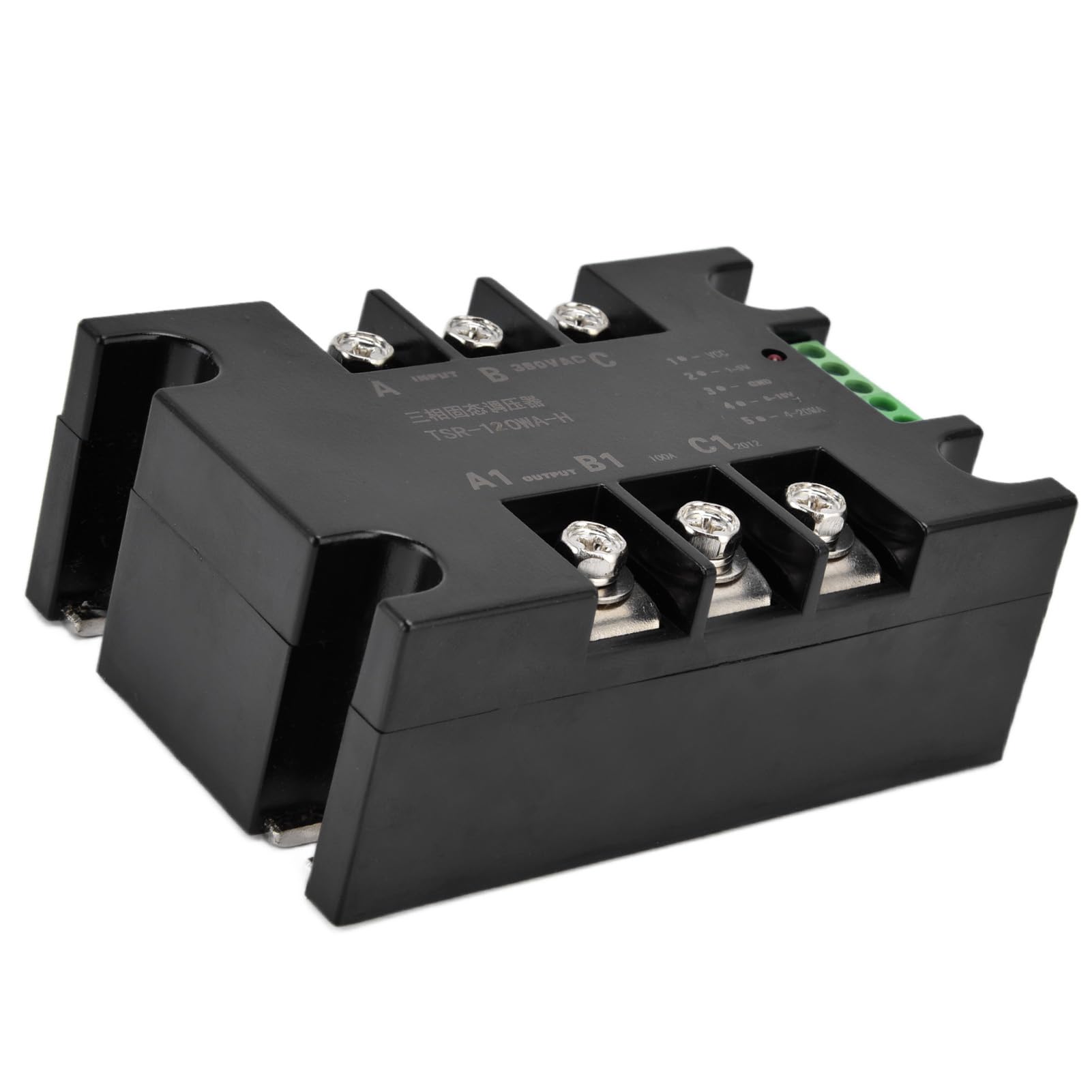 Regulador de estado sólido Equipo de control de voltaje de tiristor trifásico CA 380 V para temperatura y atenuación - Modelo TSR 80WA H - Circuito integrado de disparo y cambio (TSR-120WA-H sin