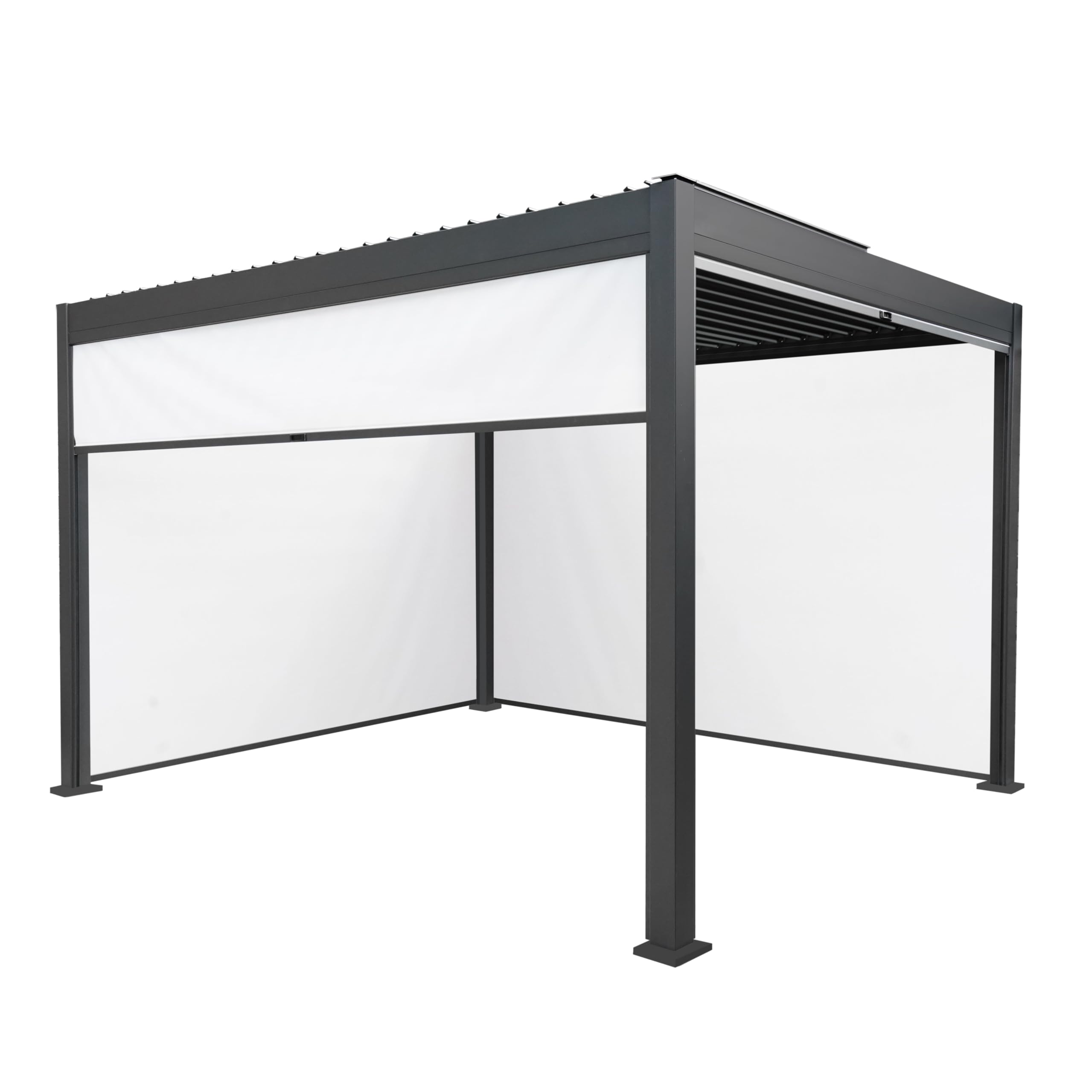 Monstershop Aluminium Pergola - 3m x 4m - Anthracite Grey