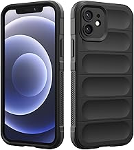 Case Compatible with iPhone 12, Silicone Full Body Case, Shockproof Cover with Protective Camera, Soft Touch Cover - Black