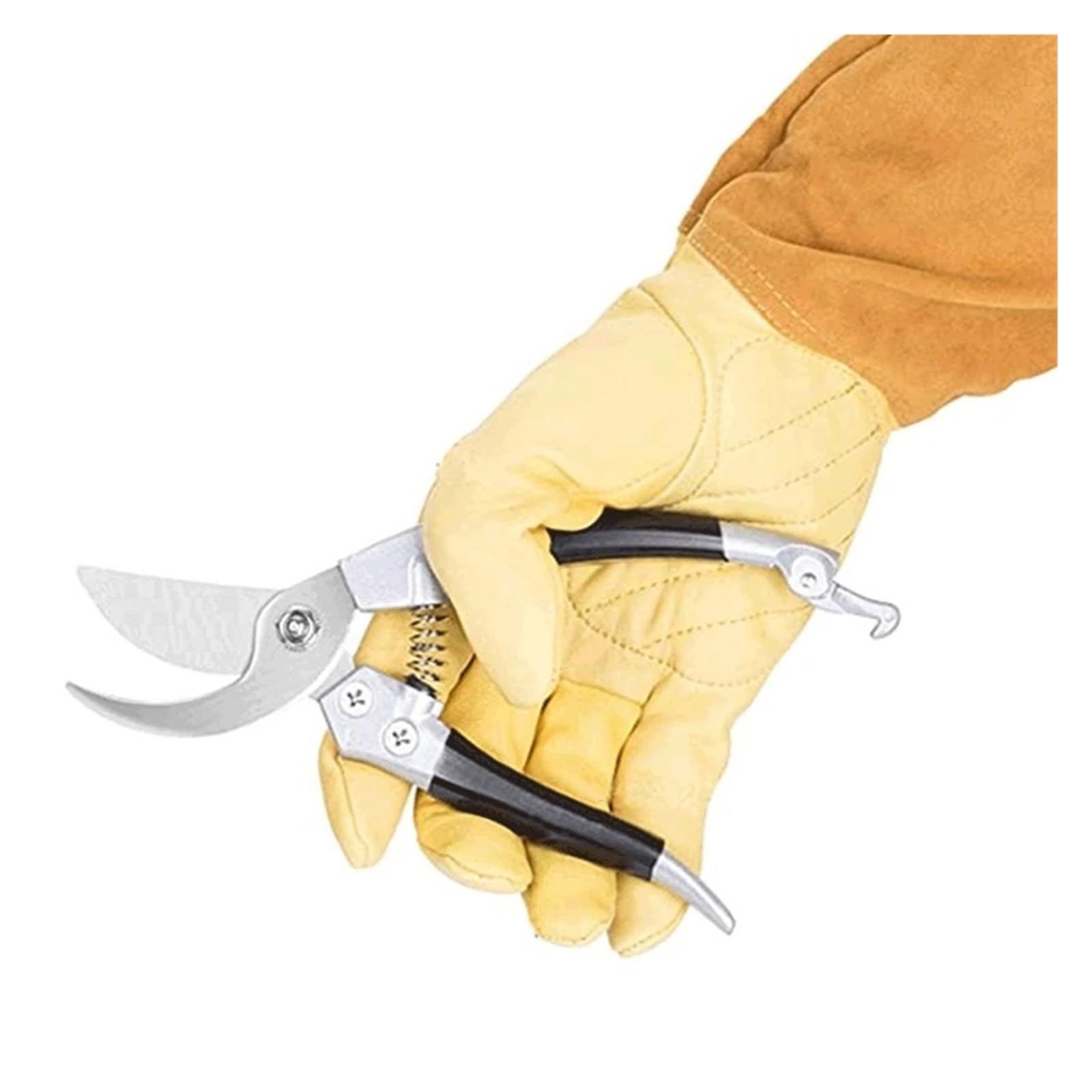 Gants en cuir for la taille des rosiers, for hommes et femmes, jaunes, tailles S/M/L, cadeau de jardinage(Small)