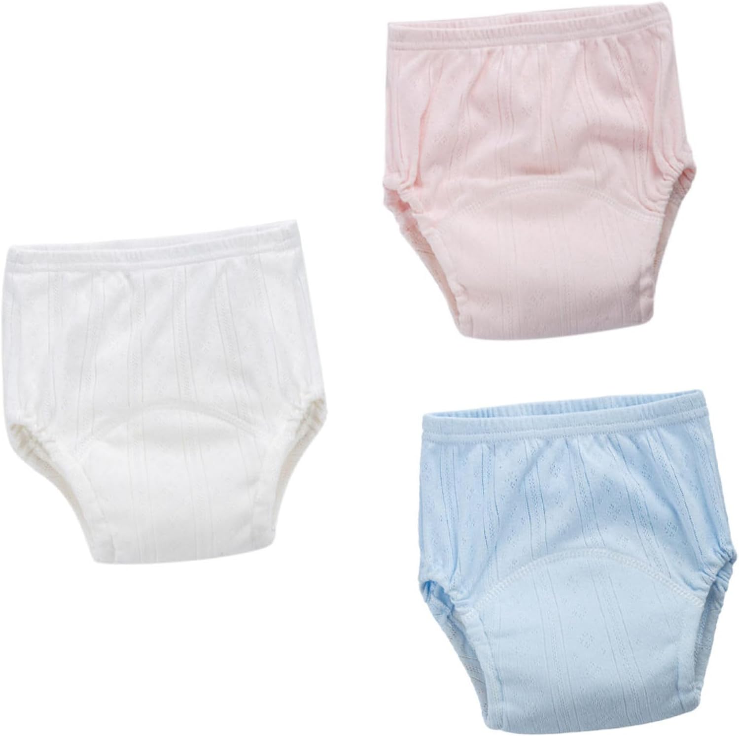3pcs Cotton Diaper Training Pants for Potty Training Soft and Comfortable Underwear for Boys and Girls
