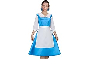 Belle Blue Dress Costume for Women -  Princess Halloween Party Cosplay Costume