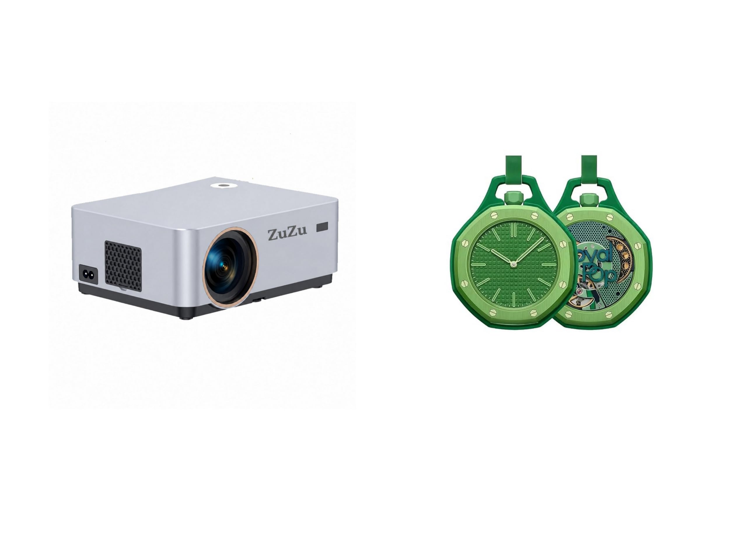 Zuzu 4K 8K Projector, 500 ANSI Lumens, Portable Projector with Native 1080p, Smart Android OS, Portable Cinema with Electric Keystone & Bluetooth 5.0 with Pocket Analog Watch-image-49