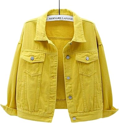 Chaqueta vaquera amarilla mujer Clearance