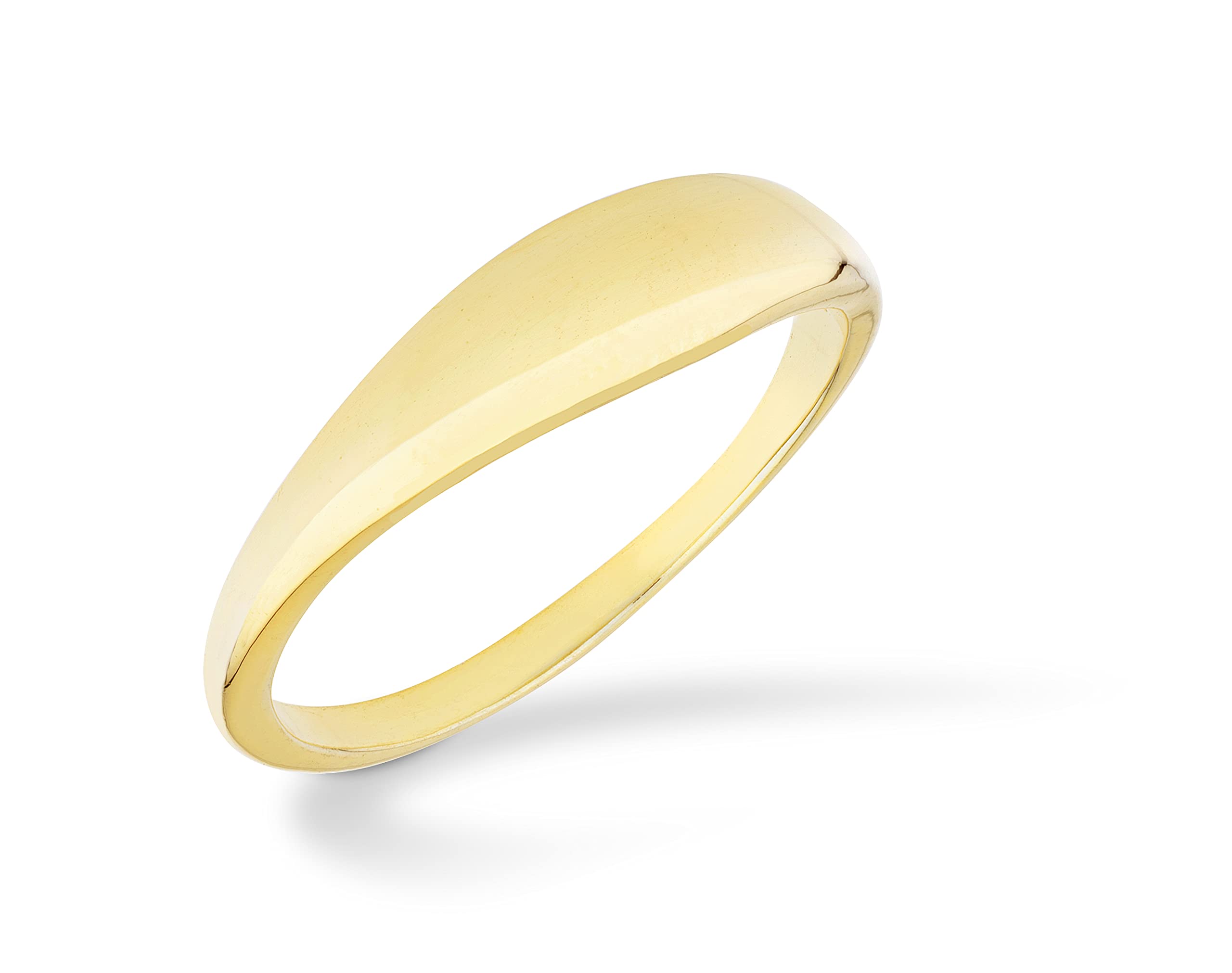 Miabella 925 Sterling Silver or 18K Gold Plated Signet Ring for Women/Made in Italy