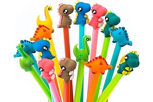 Cute Dinosaur Black Ink Pens: Your Child's Delightful School Essential