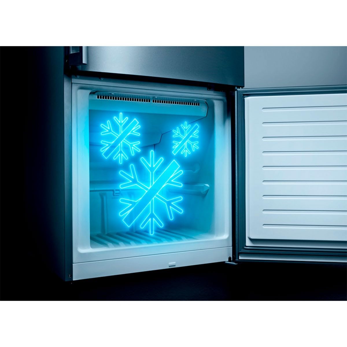 Siemens KF96NAXEA iQ500 French Door Kühlschrank, 183 x 91 cm, 405 L Kühlen + 200 L Gefrieren, hyperFresh längere Frische, noFrost nie wieder abtauen, superCooling schnellere Kühlung, Edelstahl Schwarz