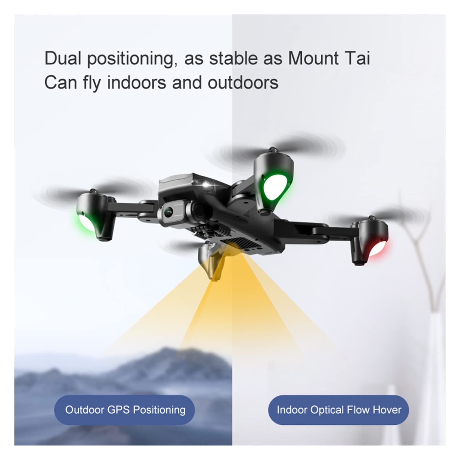 Składany dron Quadcopter GPS 5G Dron z 6K Profesjonalna kamera HD Quadcopter Przepływ optyczny Składany zdalny dron RC Helikopter Zabawka (Kolor: Torba 4K 1B Rozmiar: 1) (Torba GPS 6K 5G 3B 1)