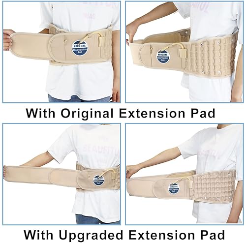 Miniatura 4 de HONGJING Correa de extensión de 15.7 pulgadas para extender el cinturón trasero de descompresión para adaptarse a tamaños de cintura de hasta 60