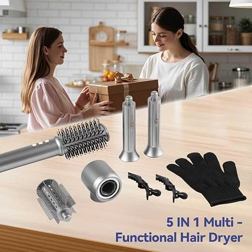 Miniatura 7 de Moldeador de pelo Airwrap 5 en 1, juego de cepillos profesionales para secador de pelo, secador de pelo de alta velocidad de 110,000 RPM para