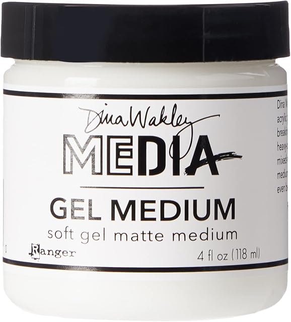 Ranger Matte -Gel Medium 4Oz, Acrylic, Multicolour, 118.3 ml (Pack of 1)