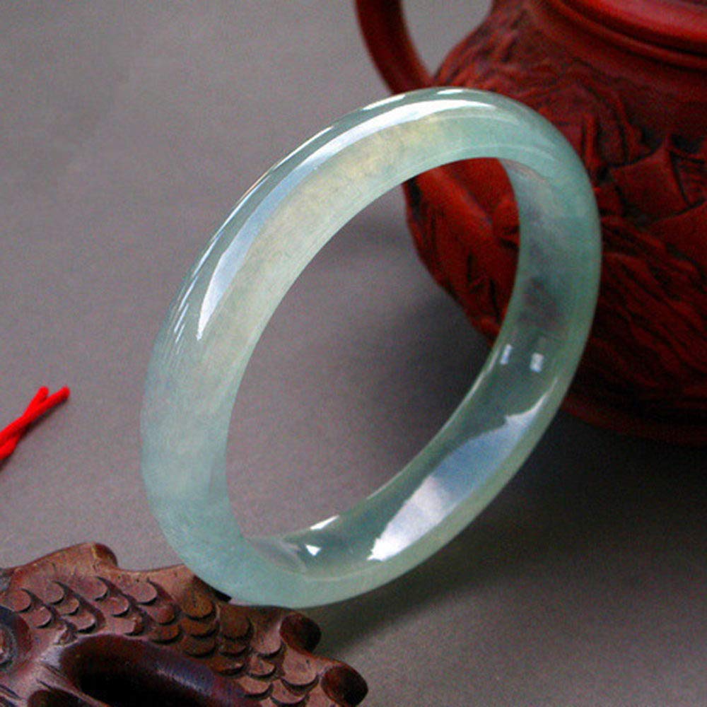 Bracciale di Giada, Braccialetto di Giada Verde, Braccialetto Giada Femmina di Giada Giada Naturale con Scatola, 62 mm