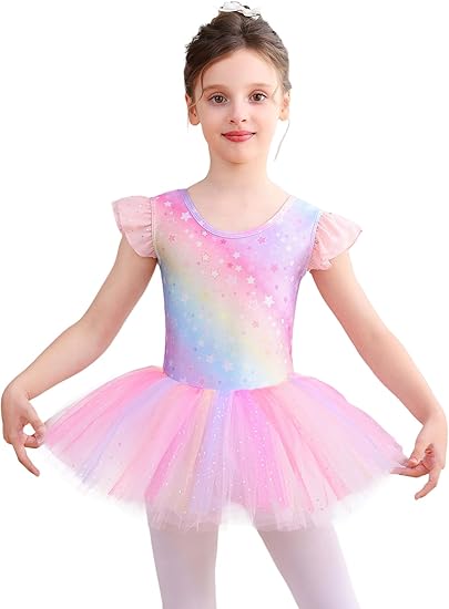 Body Danza Bambina Vesto Da Balletto Per Bambina Con Paillettes Lucide Body Ginnastica Artistica Bambina - Foto 5