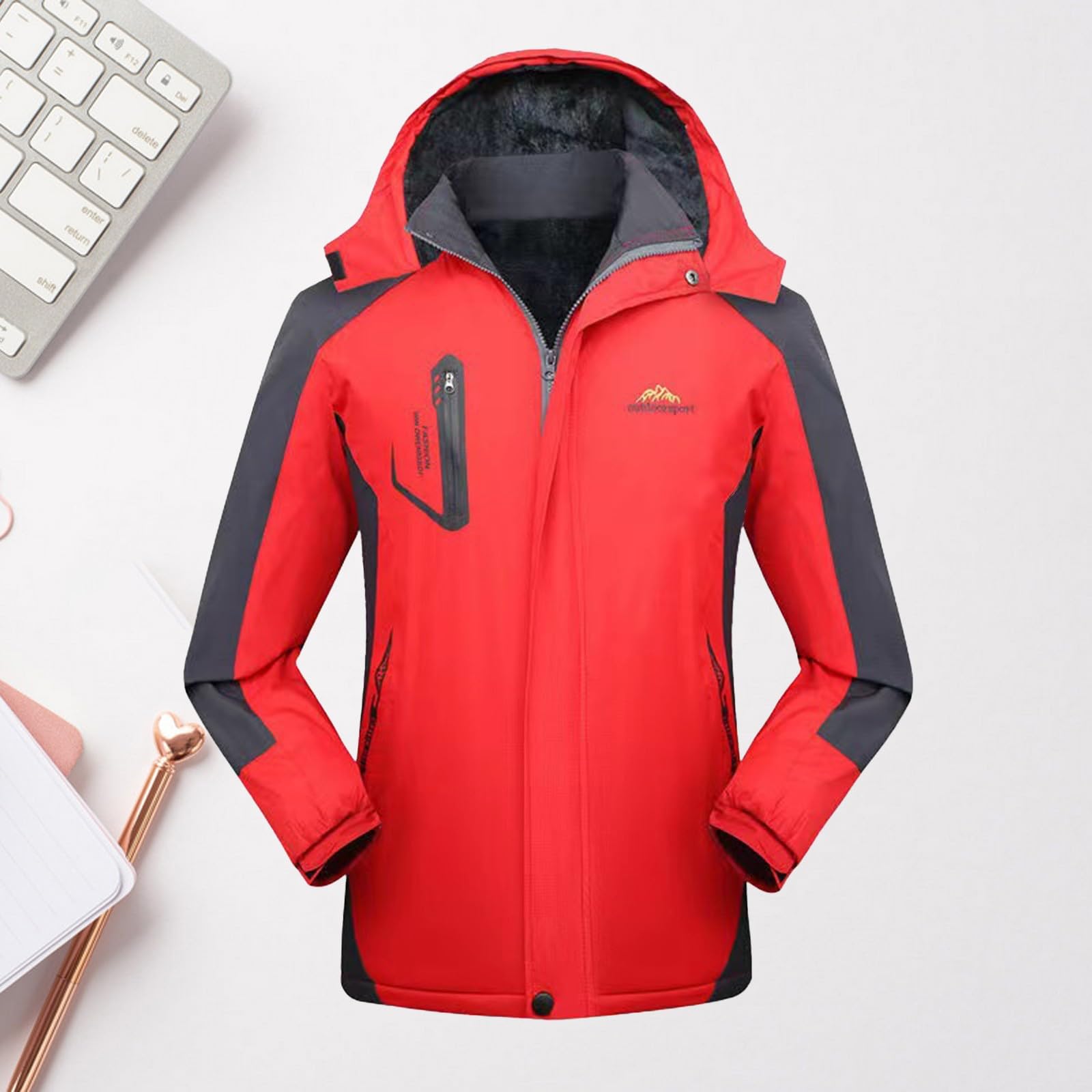 Giacca Foderata E Ispessita Da Donna Adatta Per Gli Sport All' L'Alpinismo Calda Confortevole Impermeabile Corsa Running A Vento Invernale Giacche Rain Jacket Antipioggia Elegante