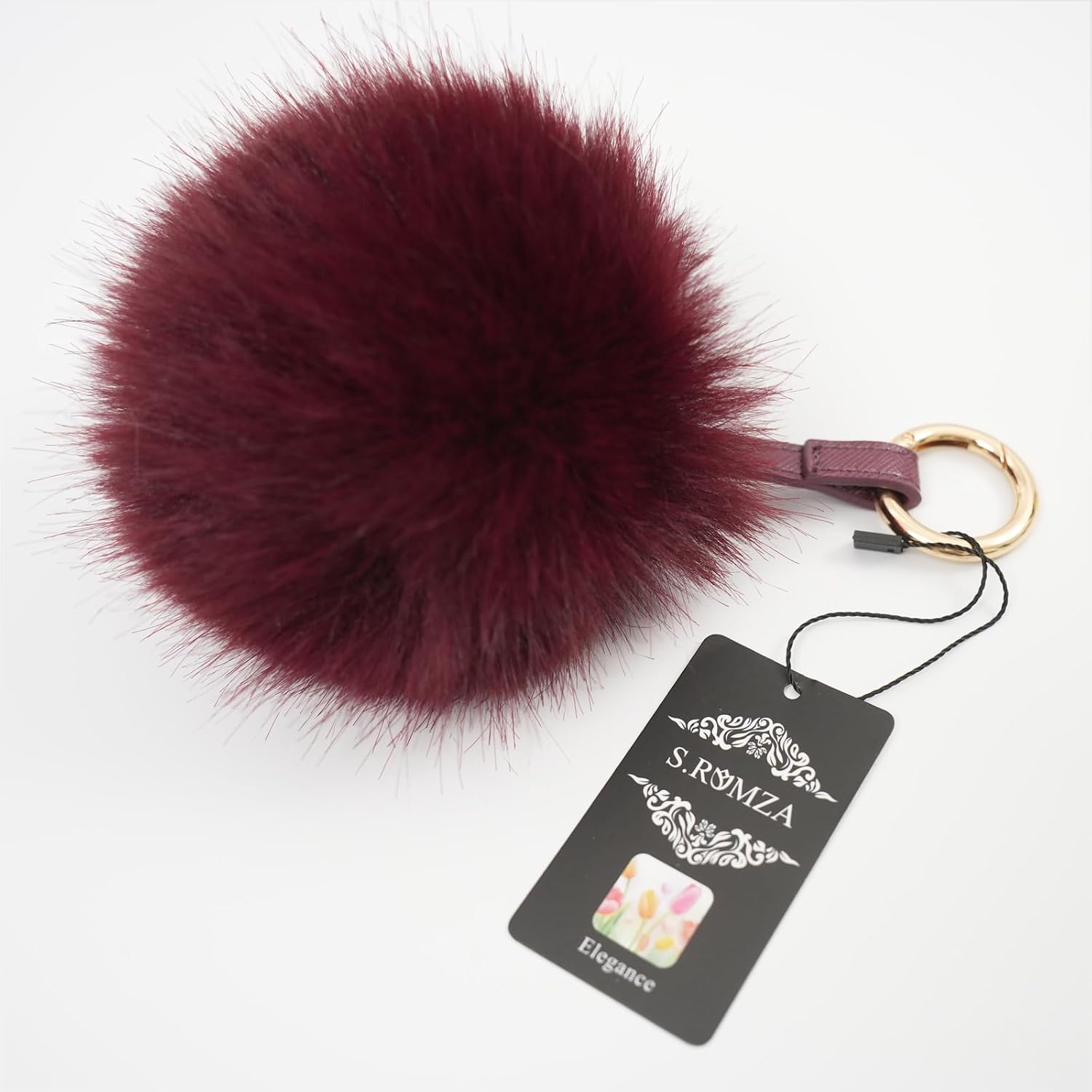 Pom Pom Keychain Artificial Faux Fur Ball Keychains Fluffy Keychain Pom Pom Bag Charm for Hand Bag Backpack Pendant image 2
