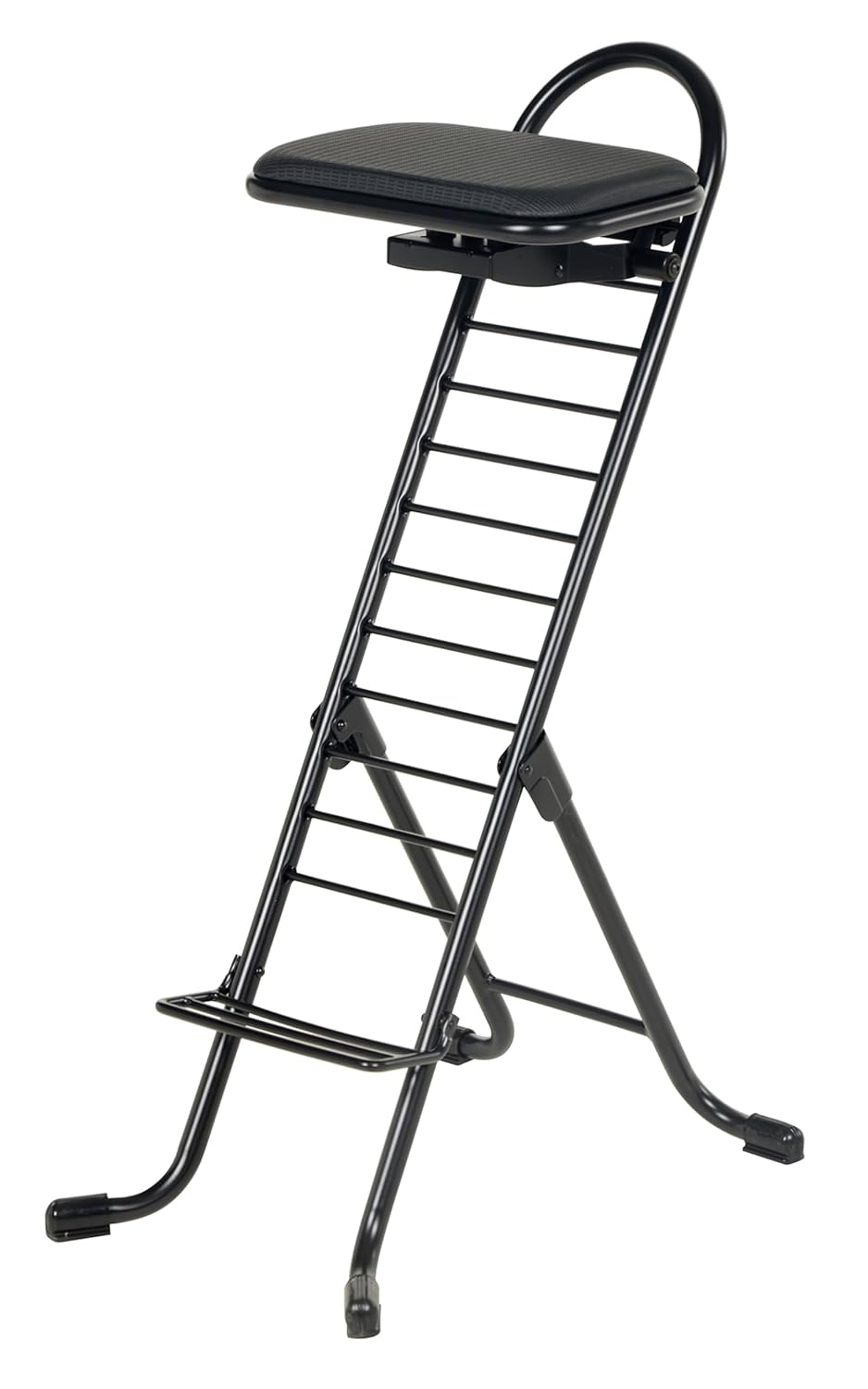 Vestil CPRO-600 Steel Height Ergonomic Worker Chairs 13 In. to 34 In. 220 Lb. Capacity Black