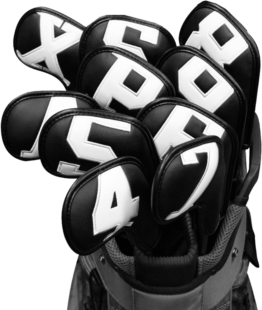 Montale Golf Iron Covers 10pcs, Golf Iron Head Covers Leather Golf Iron Covers Set Colorful Golf Iron Headcovers,Golf Club Head Covers for Iron Customize & Non-Customiz