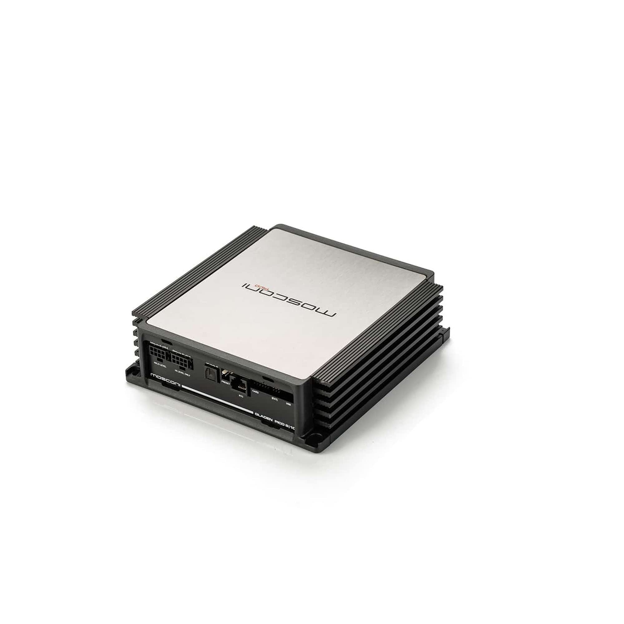 Mosconi Gladen PICO 8|10 DSP, Multi-Channel Amplifier W/Built-in 8to10 DSP (4x50w @ 4-Ohms (Not Bridgeable) + 4x80w @ 4-Ohms Or 4x45w @ 4-Ohms + 2x210w @ 4-Ohms)