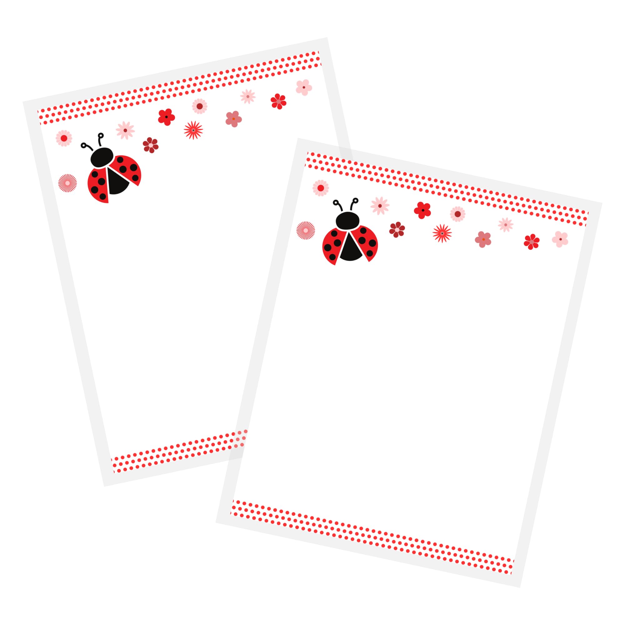 Teacher Stationery Paper Ladybug Border Stationery - 60 Sheet Letterhead  Pack 8.5 X 11 Inches USA Made 8.5x11 Stationery For Printers, image size:2000x2000