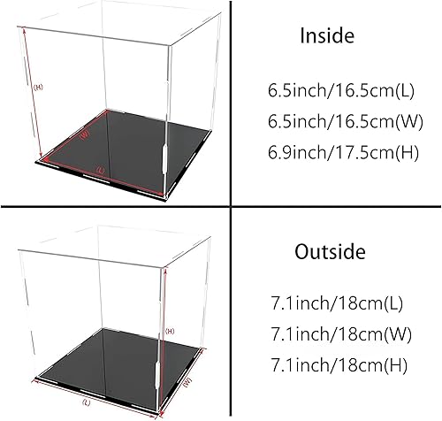 Miniatura 5 de A+ DESIGN Vitrina de acrílico transparente para coleccionar, caja de vidrio alternativo para exhibir figuras de acción, almacenamiento y