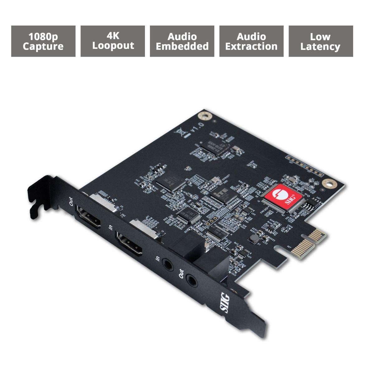 SIIG Live Game HDMI Capture PCIe Card (CE-H25111-S1)