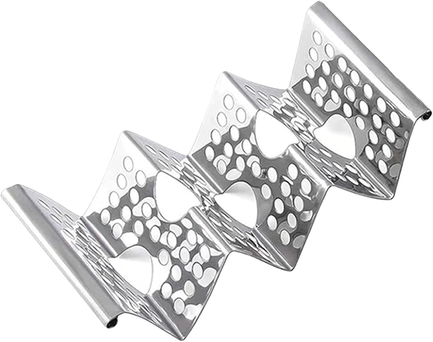 Taco Holder 4pcs Stainless Steel Pancake Taco Holder Plates Display For Party Food Rack Kitchen Tools For Baking and Grill