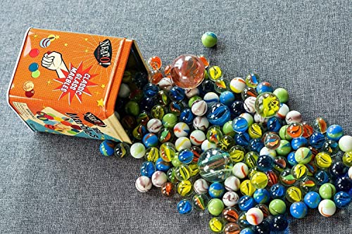 Toysmith Neato! Jacob's Ladder, 160 Marbles In A Tin, And Magic Rail Twirler; Classic Retro Toy Set #TOP2