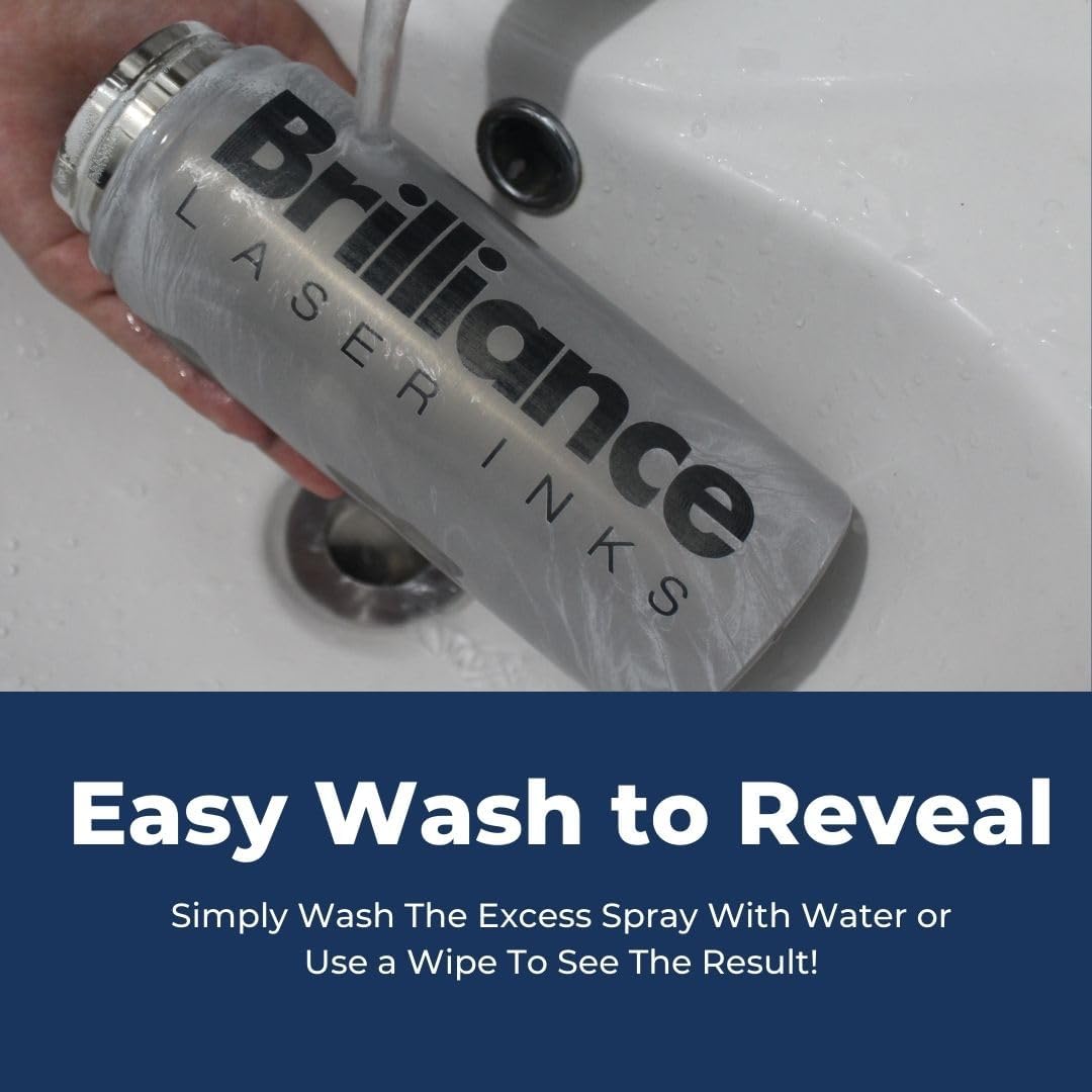 Pack of 2 - BLI101-12 Oz - Aerosol Black Laser Ink for Metals Marking - CO2 Laser - Fiber Laser - YAG, Durable, Permanent, High Contrast, Brilliance Laser Inks - Image 5