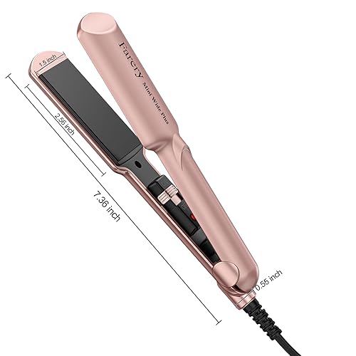 Miniatura 8 de Mini plancha de pelo de cerámica, plancha plana de 1.5 pulgadas de ancho para alisar rápidamente, plancha plana pequeña para viajes, plancha