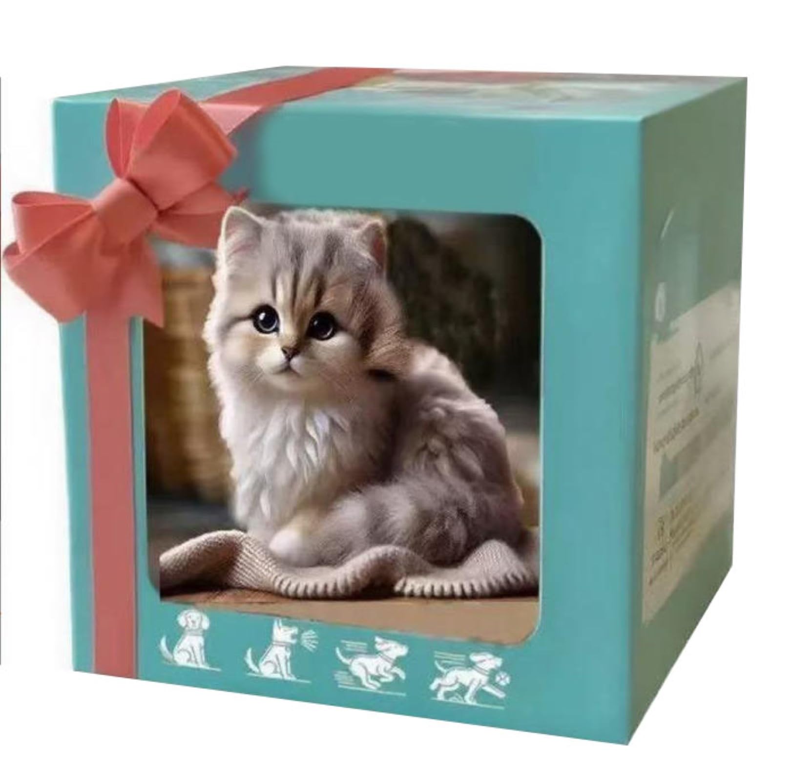 Robot Cat, Robot Puppy That Acts Like a Real Cat,Realistic Robotic AI Pet Cots, for Sitting, Barking, Walking and Running Electronic Interactive Stuffed gray
