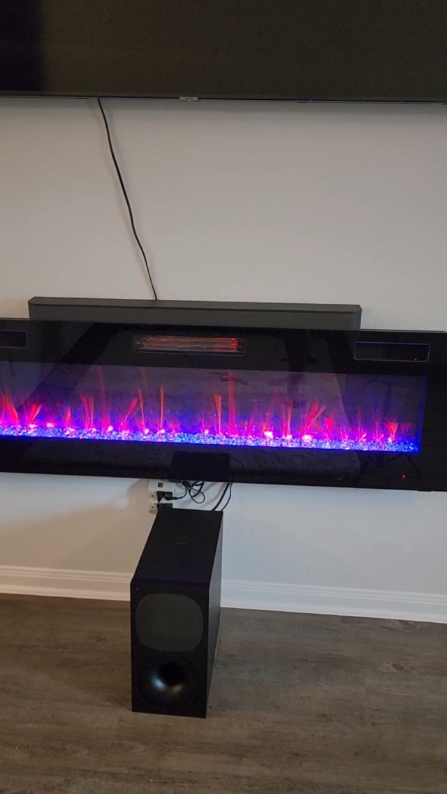 Watch Wall Mounted Fireplace Installation on Amazon Live