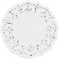 CCINEE DECORA 3.5 Inch Round White Lace Paper Doilies 100 Pack - Wedding Party Crafts Table Decor