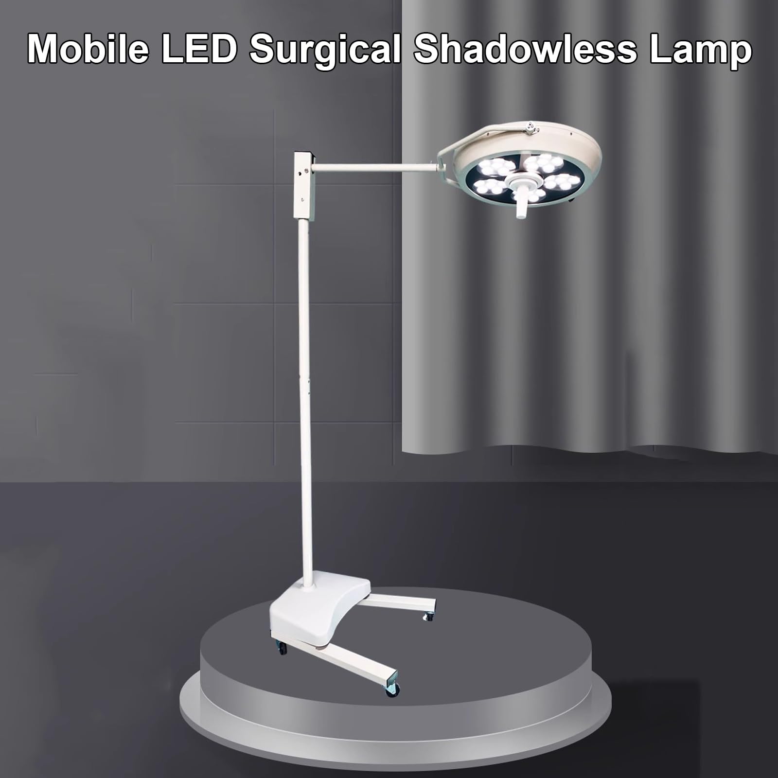 WXXZCE 30 Diod LED Bezcieniowa Lampa Medyczna, Przenośna Lampa Chirurgiczna, Regulowana Jasność 30000-160000 Luksów, Czyste Zimne Źródło Światła, do Szpitali, Lecznic dla Zwierząt
