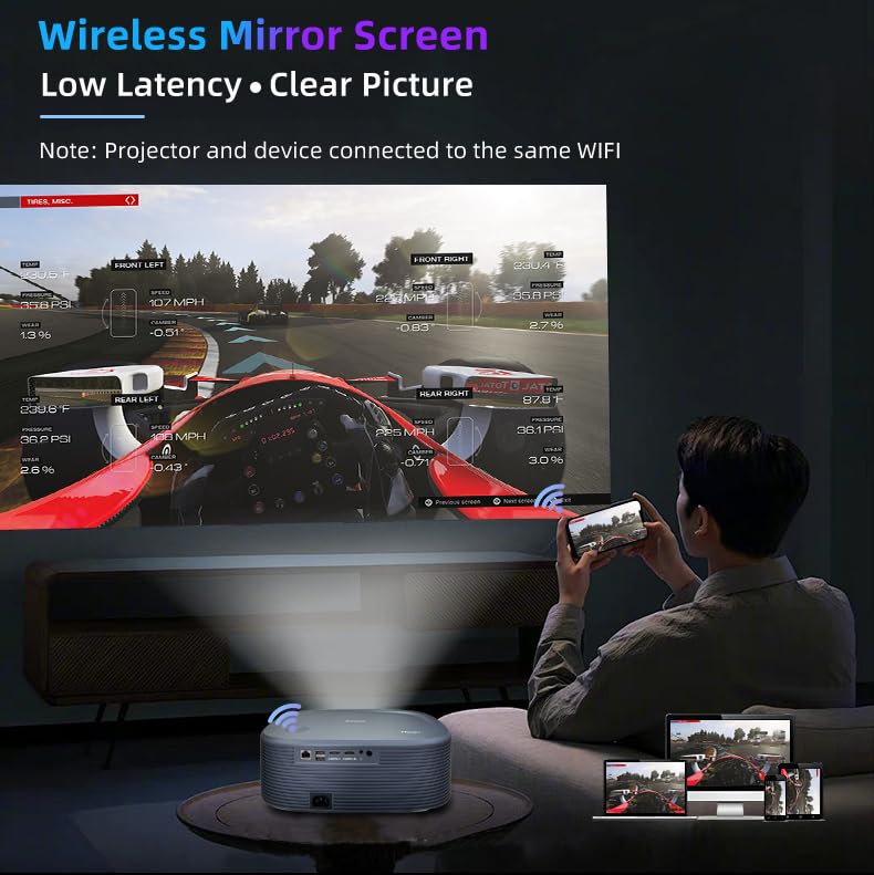 Image of Dolby Digital Certified TOPTRO Q11 Max Projector 4K Ultra HD Support, 34000 Lumen (3000 ANSI) HDMI ARC, 1080p Native, Auto (Focus+Keystone) Android 12, 2G RAM 64G YouTube Hotstar Prime Net - Flix