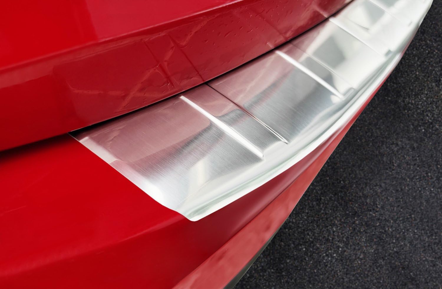 AVISA | Protezione Paraurti Posteriore | Compatibile con Audi Q3 2018+; Acciaio Inossidabile, Spazzolato, Argento; Proteggi il Paraurti Posteriore della tua Auto dai Danni
