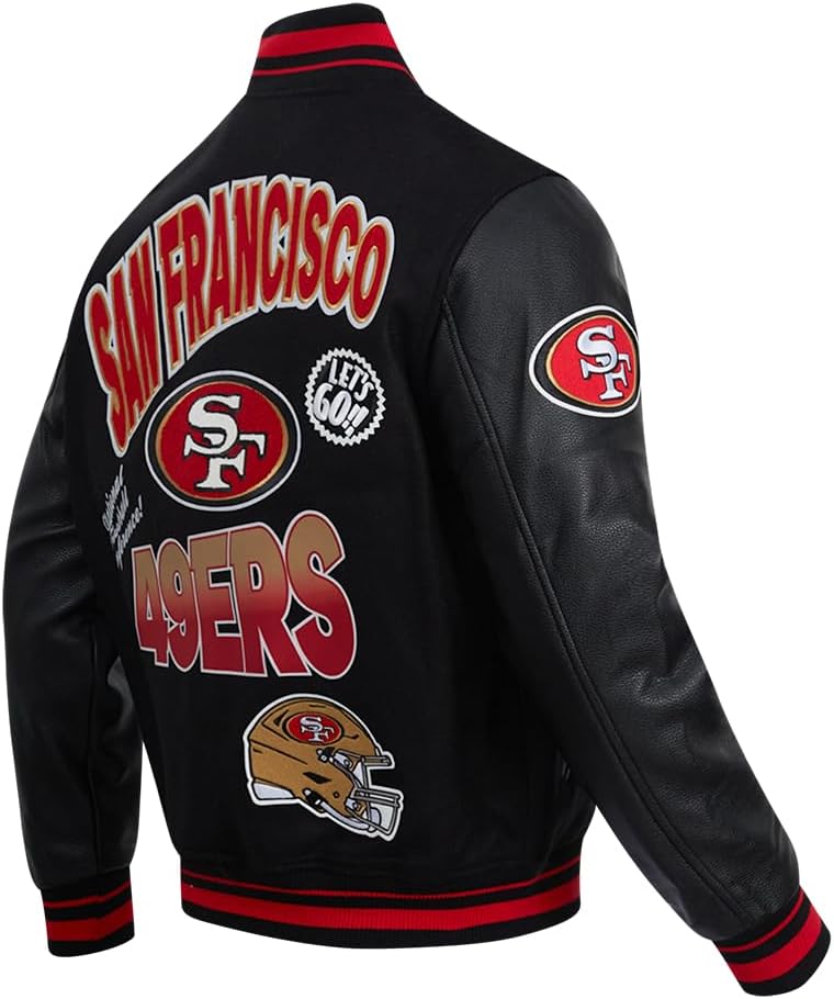 Pro Standard Mens NFL Turn It Up Varsity Jacket - Image 4