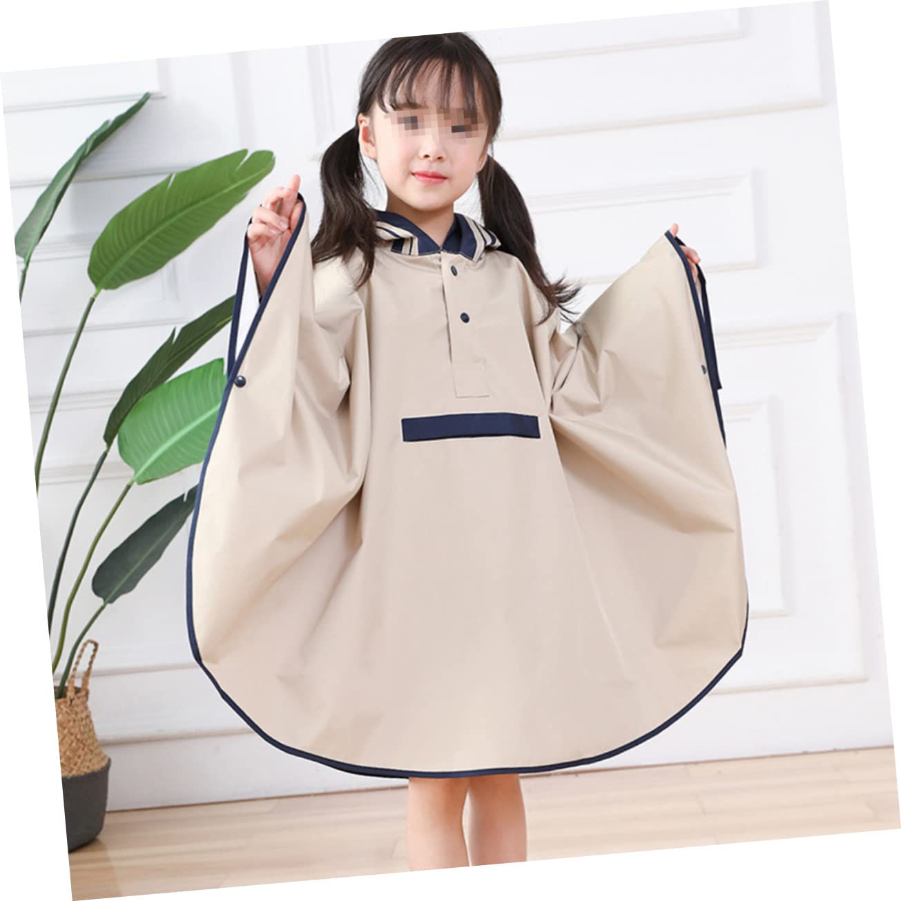 Healeved Impermeabile Per Cape Poin Poncho Incappucciato Piovere Ponchos Cappotto Da Pioggia Mantello Misurare Ragazzo Infantile Impermeabile Impermeabile Navy