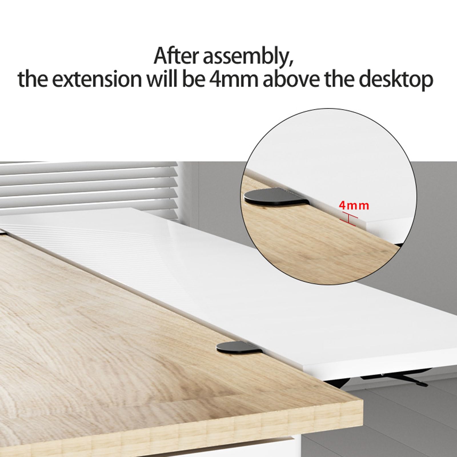 Estensione da scrivania con supporto per gomito, senza fori, ideale per uso domestico e ufficio, design ergonomico per il massimo comfort